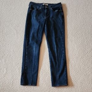 Levis Red Tab Classic Straight Dark Wash Mid-rise Jeans Minimalist Streetwear